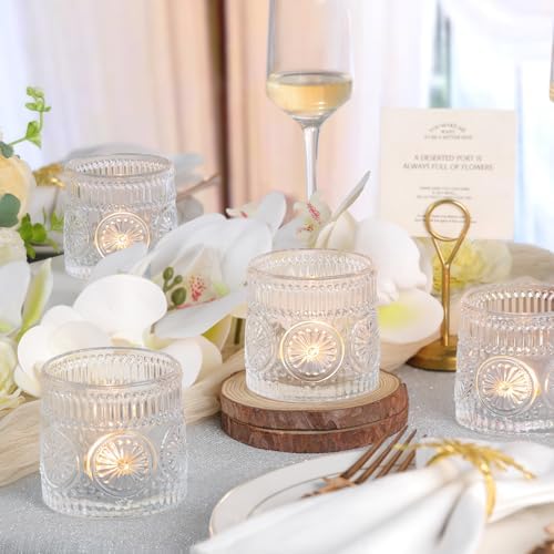 6Pcs Large Votive Candle Holders Clear Glass Tealight Candle Holders - Image 6