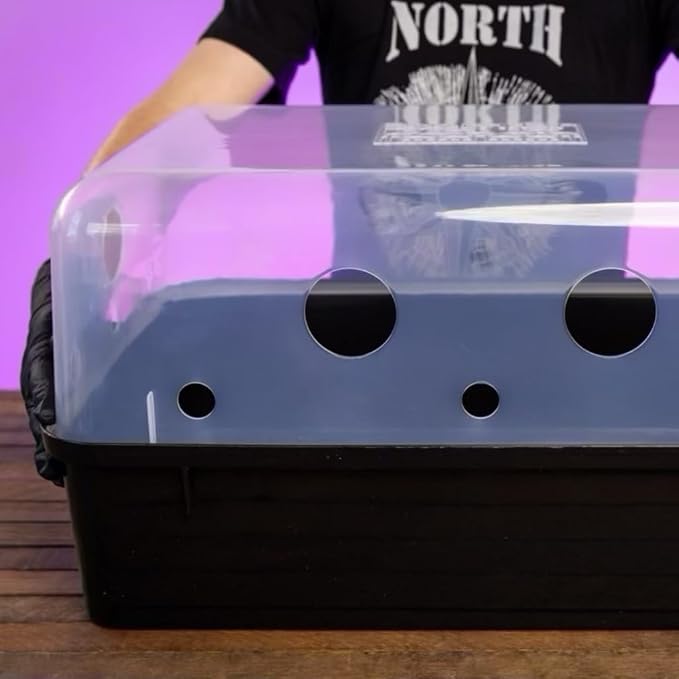 North Spore 'Boomr Bin' Monotub Mushroom Grow Kit for Dung-loving Mushrooms | Just Add Spores, Includes (3) Boomr Bag Sterile Manure-Based Substrate, Coco Coir & Filters, Beginner-friendly, Monotub Kit