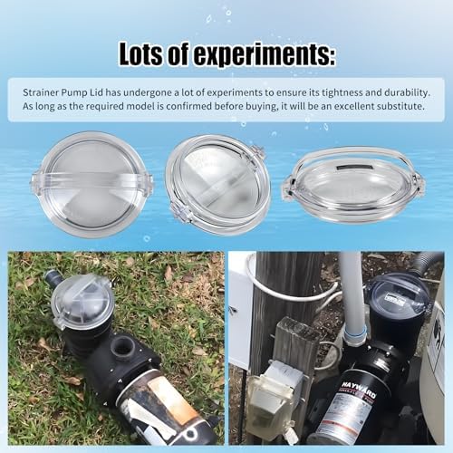 SPX1500D2A Pool Pump Lid Compatible with HayWard PowerFlo/LX/II(No O-Ring) | XQK Pool Pump Cover Grade Clear Pool Pump Strainer Cover Replacement parts for the Above Ground Pool filter Pump