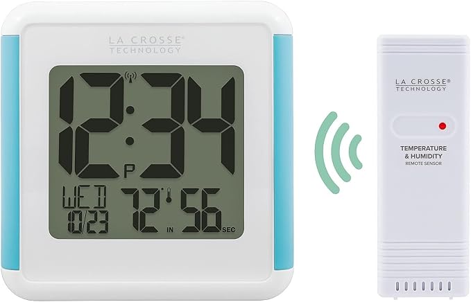 La Crosse Technology 515-1912 Splash-Proof Shower Cube Atomic Clock with Temperature & Humidity