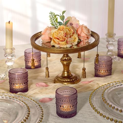 SUPMIND 24pcs Purple Glass Votive Candle Holders Bulk for Wedding - Image 4
