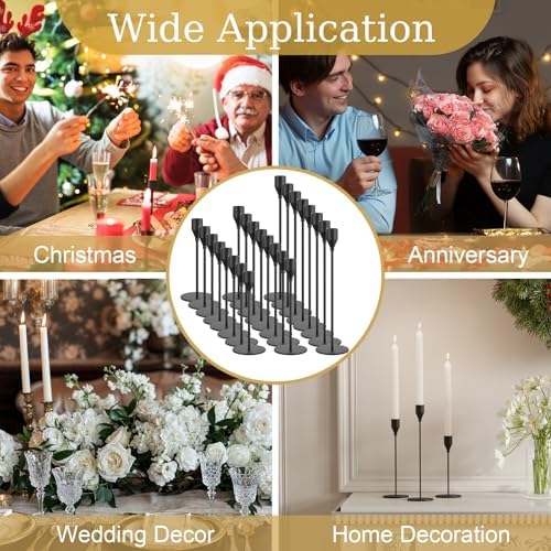 NLBTW Black Taper Candle Holders Set of 54 Candlestick Holders Bulk - Image 6