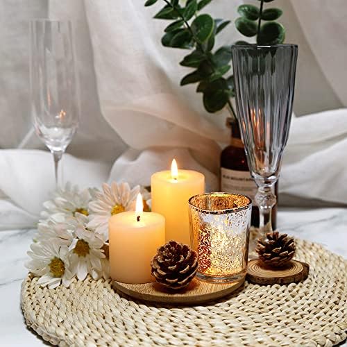 72pcs Gold Glass Tea Light Holders - Votive Candle Holders Bulk for Weddings Events - Glass Votives for Wedding Centerpieces, Christmas, Thanksgiving - Candle Accessories Decor (72, Gold) - Image 6
