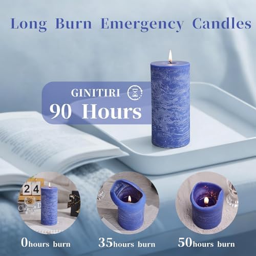 Unscented Soy Pillar Candles,Non-Toxic 2.8x6 Inch Candle,90 H,6 Pack - Image 4
