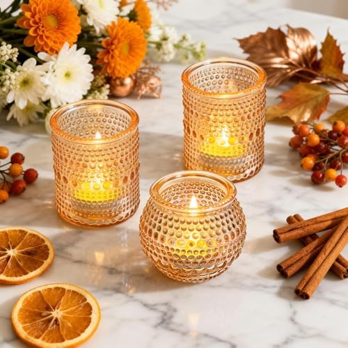 Rubtlamp 24pcs Gold Votive Candle Holder, Two Size Tea Light Candle Holders, Glass Candle Holder for Table Centerpiece, Wedding, Baby Shower, Birthday and Home Decorations - Image 6