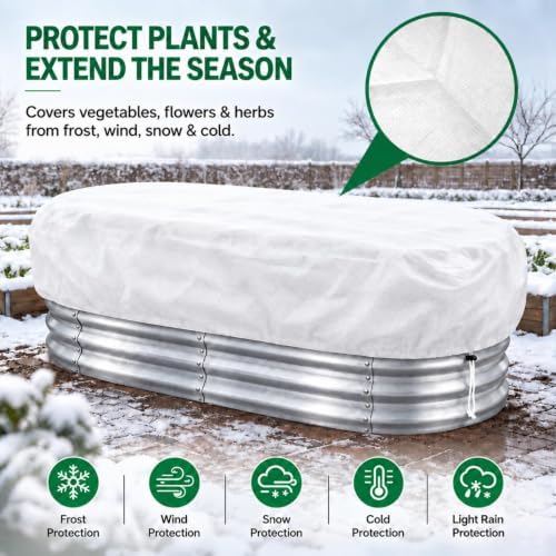 2 Pack Plant Covers Freeze Protection for 4 x 2 ft Raised Garden Beds - Image 3