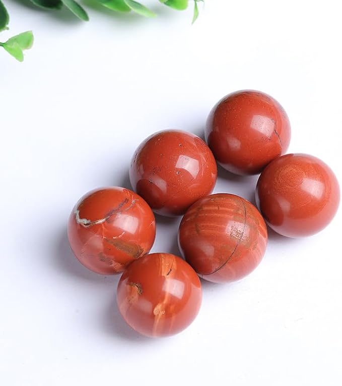 2-2.4 inch Natural Red Jasper Crystal Ball with Stand, Hand Polished Quartz Stone Sphere, Reiki Healing Mineral Sphere, Energy Balancing Degaussing Stone, Home Office Desktop Ornament