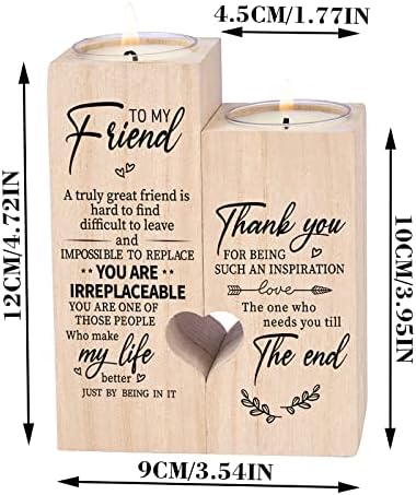 Best Friend Birthday Gifts for Women, Double-Sided Printing Candle Holders - Image 7