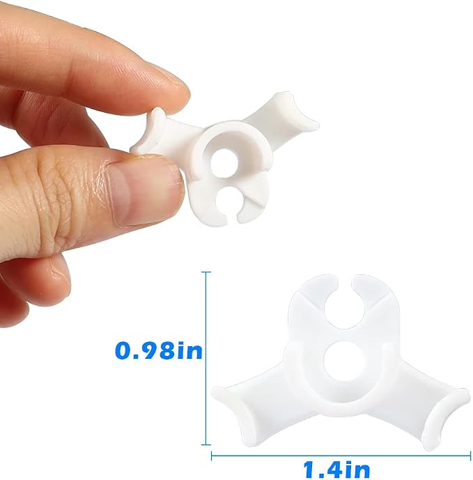 LucyPhy 60 Pack Plant Bender Angle Adjustable Plant Training Clips Low Stress Training Clips 90 Degrees Plant Stem(Circle Style,White)