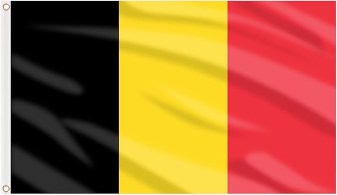 AhfuLife Belgium Flag Belgian Flag 3x5 Ft, Large Belgian National Flags - Double Side with Brass Eyelets for Belgium Party Decorations, Bar Garden Street Decoration Indoor Outdoor