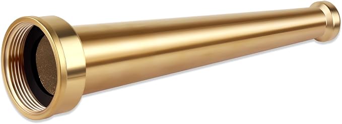 Brass Fire Equipment Hose Nozzle, 1-1/2'' NPT(NPSH) Fire Hydrant Hose Nozzle, 10" Length, 1/2" Orifice (1.5'' NPT/NPSH)