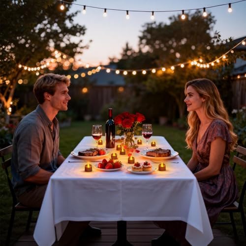 Black Flameless LED Tea Lights - 50 Pack Heavy-Duty LED Tea Lights for Large Memorials, Weddings, Events & Commercial Use (Black Base, 50 Pack) - Image 2