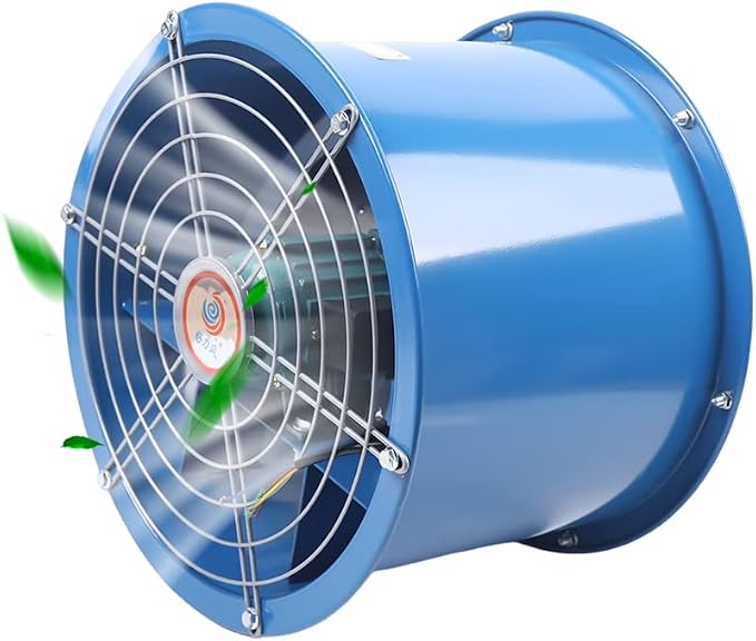 16 Inch Paint Booth Exhaust Fan, 5400m³/H Airflow 370W Explosion Proof Exhaust Fan for Paint Booth, Spray Booth, Basement, Factory, Warehouse, Low Noise, Durable Carbon Steel (16 inch)