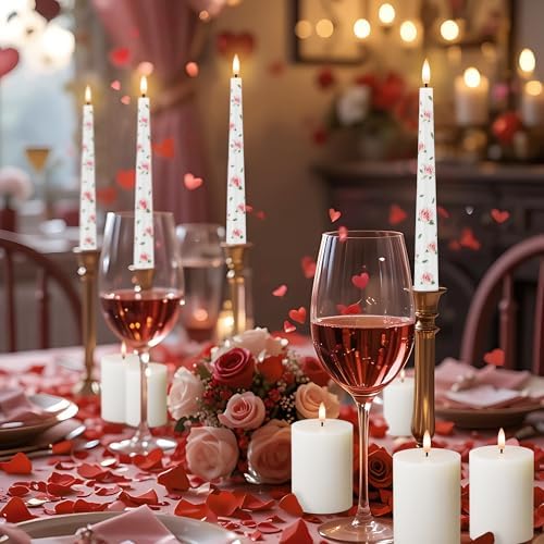 Rose Flameless Taper Candles, 9.6" Real Wax LED Candles with Remote & Timer - Image 5