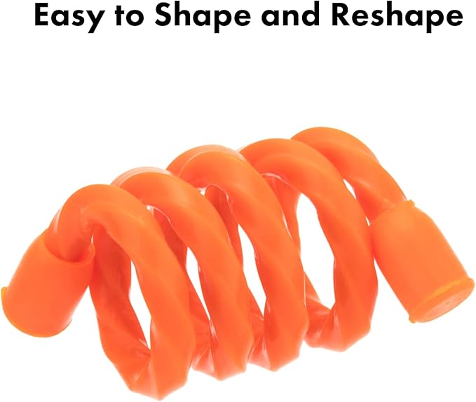 10 PCS 4-Inch Silicone Cable Ties - Reusable Twist Ties Bendable Steel-Core Rubber Cable Ties for Bundling and Holding, All Purpose Cord Tie for Indoor and Outdoor (5 Colors)