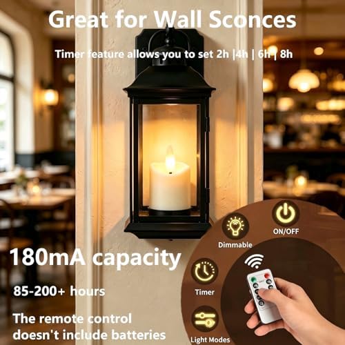 Rechargeable Flameless Candles with Remote Timer - Image 3