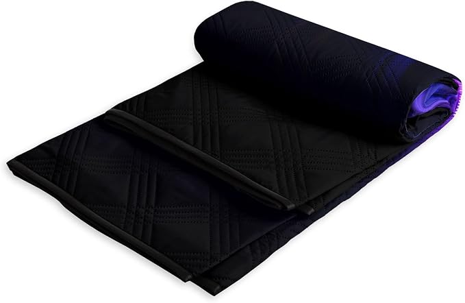 Outdoor Picnic Blanket Portable Ultrasonic Waterproof Picnic Purple Lines Printed Camping Beach Mat for Sand and Wet Grass Hiking (Purple Lines L