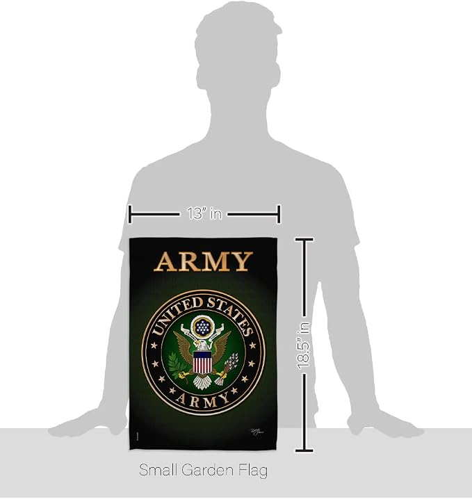 US Army Garden Flag Home Decor Armed Forces Decorations Officially Licensed American Decorations Military Memorabilia Remembrance Wall Tapestry Retire Outdoor Yard Banner Veteran Memorial Day Gifts Made In USA