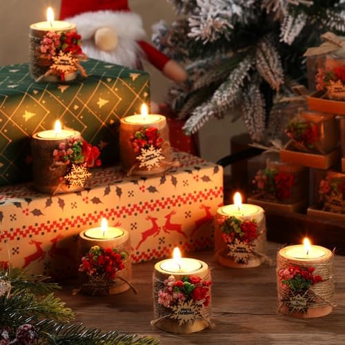 Mtlee 20 Sets Baptism Candle Favors for Guests, Multicolor, Snowflake - Image 3