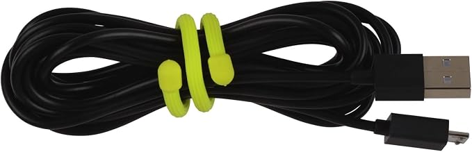 Nite Ize 2-Pack Gear Tie Reusable Rubber Twist Tie, 6" - Neon Yellow (6-Pack)