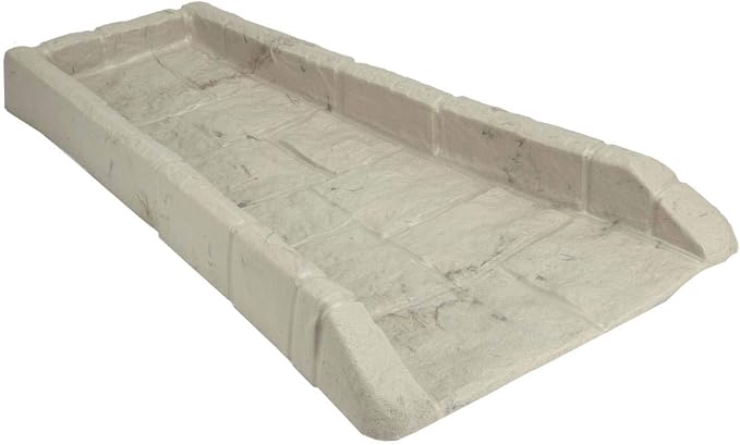 Suncast 8 Pack Easy Assembly Outdoor Decorative Poly Composite Rain Gutter Downspout Splash Block Effective in Any Type of Weather, Stone Light Taupe