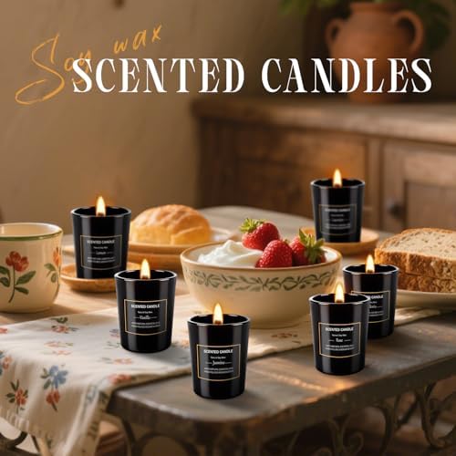 12 Pack Scented Black Candles Gift Set for Dad, Soy Wax Aromatherapy Candles for Home, 12 Masculine Fragrances, Gift from Daughter/Son for June Holiday, Stress Relief & Relaxation for Men - Image 5