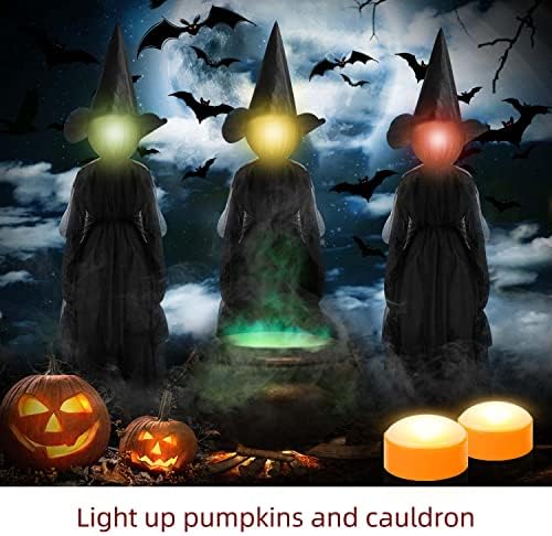2 PCS Halloween LED Pumpkin Lights with Remote and Timer, Battery Operated Orange Jack-O-Lantern Light for Halloween Decor, Flameless Candles for Pumpkin Decoration - Image 4