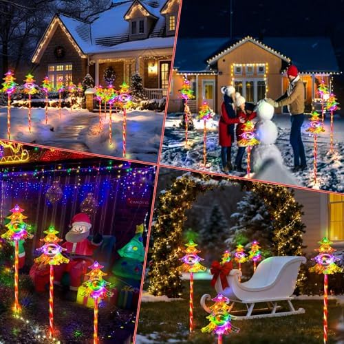 30.7'' Christmas Solar Stake Lights Outdoor Garden Decorations - Image 7