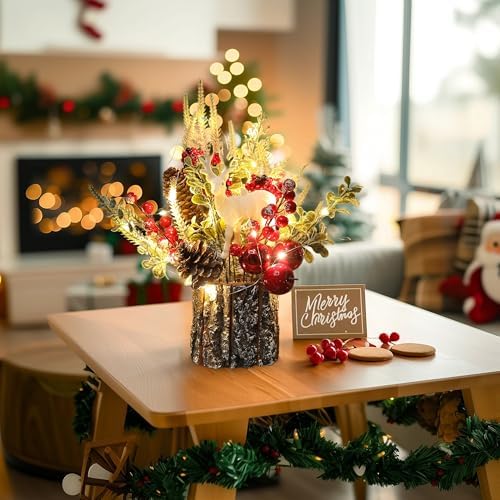 Xmas Decor Stump Small Christmas Tree - Image 4