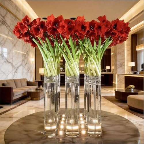 CYS EXCEL Cylinder Clear (H:32" D:6") | Multiple Size Choices Glass Flower Centerpieces | Hurricane Floating Candle Holder Vase, H-32 (GCY122/32) - Image 6