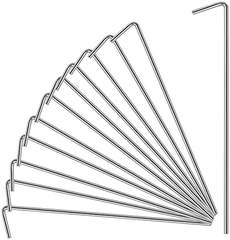 17 Pack Heavy Duty Metal Tent Stakes for Outdoor Decorations, Gardening & Canopies, Christmas Decorations by Oligei