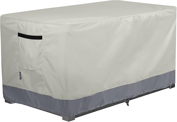 Patio Deck Box Cover Waterproof Outdoor Rectangular Storage Bench Cover 52L x 28W x 26H inch