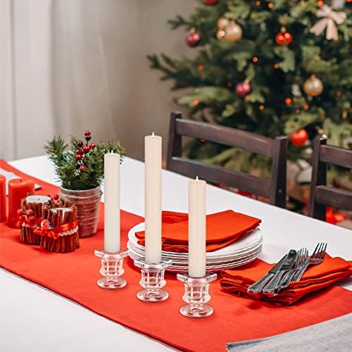 Potchen 18 Sets Glass Candle Holders Wedding Crystal, Clear, 18 Pieces - Image 4