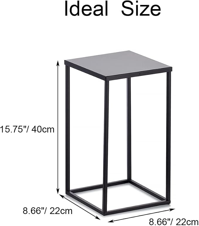 Black Plant Stand Pedestal Stand - 2 Pcs Metal Plant Stand, 15.75in Tall Flower Stand Vase Flower Holder, Wedding Centerpieces for Table, Corner Planter Pot Rack for Living Room, Home, Patio Decor