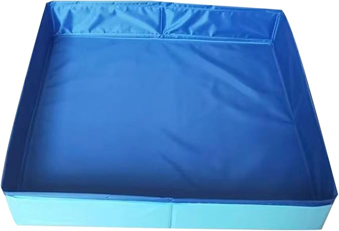PVC Folding Pet Swimming Pool, 50×50cm Foldable Square Summer Cool Cat and Dog Swimming Pools, Non-Inflatable Dog Paddling Pool, for Puppy Cats Other Animals