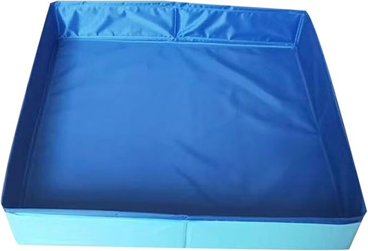 PVC Folding Pet Swimming Pool, 50×50cm Foldable Square Summer Cool Cat and Dog Swimming Pools, Non-Inflatable Dog Paddling Pool, for Puppy Cats Other Animals