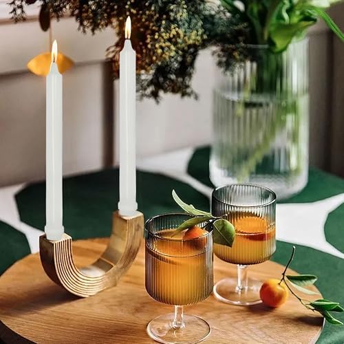 NJAO HOO White Candlesticks 10 Inch Handmade Dripless Taper Candles Unscented Colored Candle Set - Up to 9-11 Hours Burn, Pack of 4 - Image 6