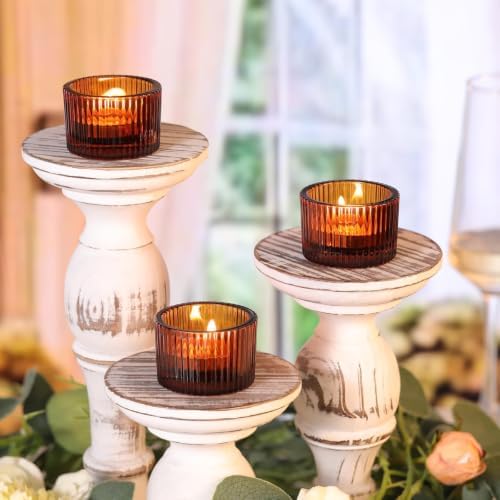 Lanttu 12 Pcs Amber Tealight Candle Holder 2" x 1.4" - Image 5