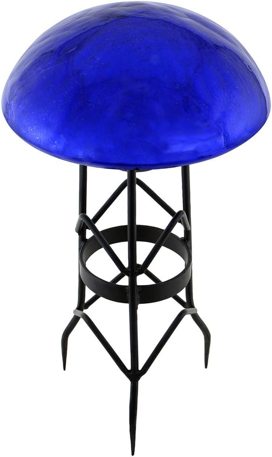 Achla Designs Glass Toadstool Mushroom Gazing Ball, Blue