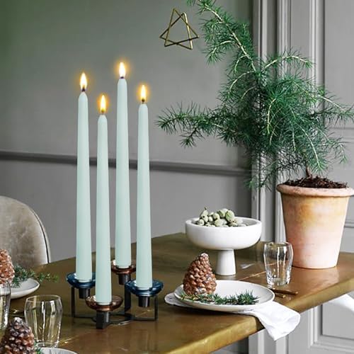 Candlesticks Long Taper Candle,Seal Salt Scented 10 Inches Blue Candle Sticks Smokeless Tapered Candles for Home Décor Holiday Gifts - Image 6