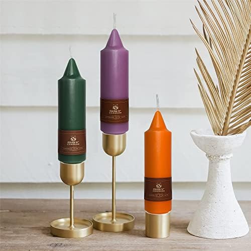 Candlesticks Short Taper Candle,4pcs Dark Green Candle Sticks 5 Inch Unscented Tapered Candle for Home Décor Weddings Holiday Women Gifts,7D4PC-DARKGREEN - Image 2