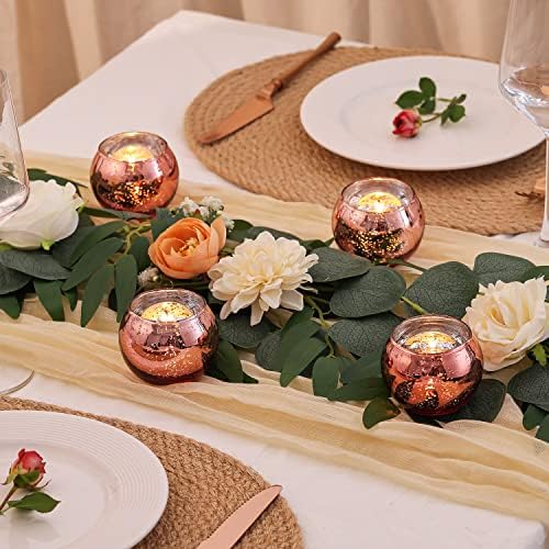 Volens 24PCS Rose Gold Votive Candle Holders for Table Centerpieces - Image 4