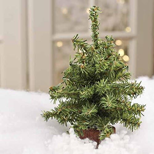 Pack of 4 Small Artificial Canadian Pine Christmas Trees by Factory Direct Craft - Mini 8 inch Pine Trees with Wood Bases - Add to Holiday Décor and Decorations in Home or Office - Image 3