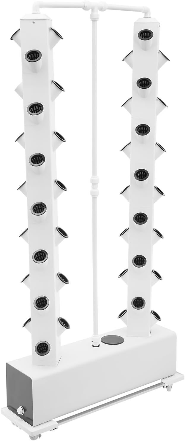 Hydroponic Growing Tower, 56-Plant Vertical Garden System with Pump | Designed for Beginners and Busy Professionals, the Automatic Top-down Watering System Runs on a Programmable Timer.