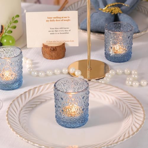 Lanttu 36 Pack Blue Votive Candle Holder 2.2ʺ*2.6ʺ Tealight Candle Holders - Image 3
