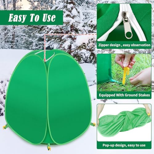 2 Pack Pop Up Winter Plant Covers, 35x35x39 Freeze Protection Shrub Covers - Image 6