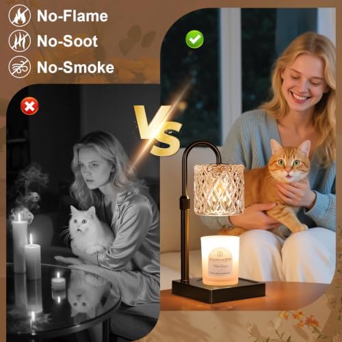 Black Candle Warmer Lamp with Timer -Wax Melt Warmer for Jar Candles - Image 3