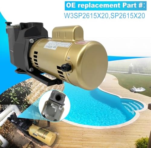 W3SP2615X20 2HP Pool Pump fits for Hayward Super Pool Pump | 115/230V Single Speed, SP2615X20, for All In-Ground Pool