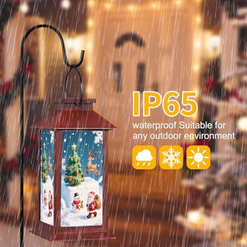 Christmas Solar Lanterns Outdoor Waterproof, Hanging Lights Garden Decor - Image 6