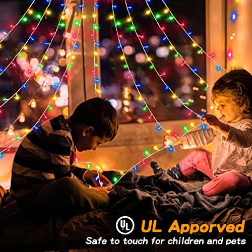 Outdoor Christmas Decorations 317 LEDs Christmas Lights with 9 Strands 11.9ft Waterfall Christmas Tree Lights, 8 Modes, Waterproof, Topper Star & Timer for Yard Patio Xmas Décor, Multicolor - Image 4
